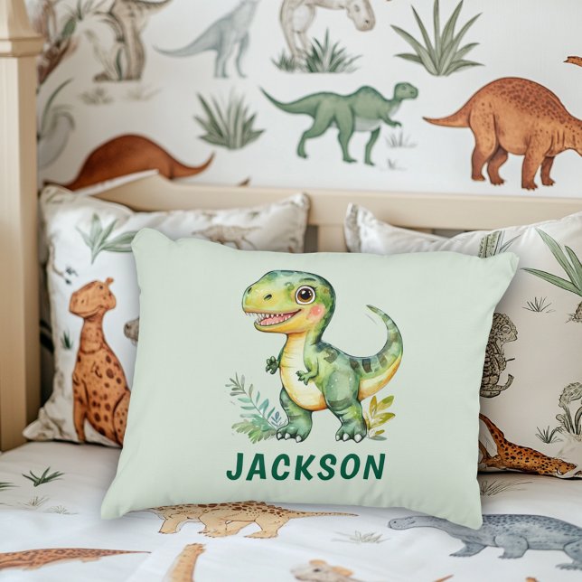 Kids Cute Personalized Dinosaur Nursery Cushion (Creator Uploaded)