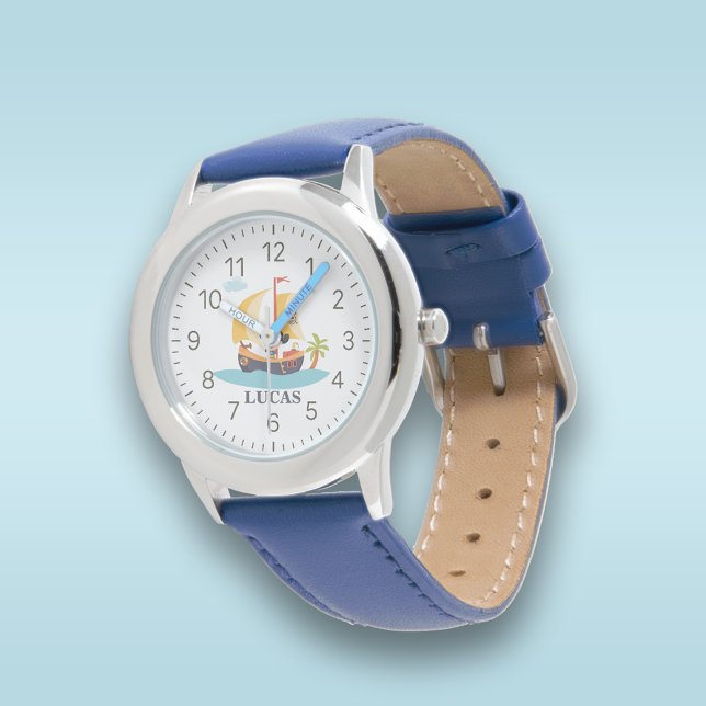 Kids Cute Personalized Pirate Ship Watch (Creator Uploaded)
