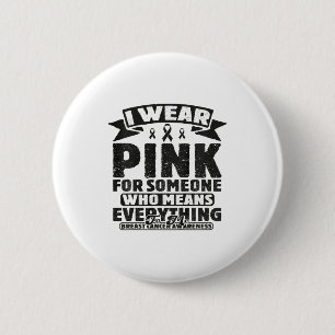 Kids Cute Pink Ribbon Family Breast Cancer Awarene 6 Cm Round Badge