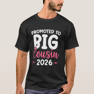 Kids Cute Promoted to Big Cousin 2026 For New Baby T-Shirt