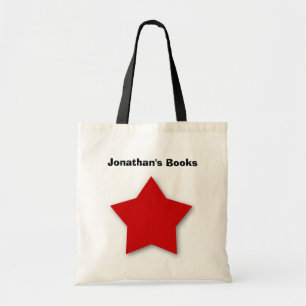 Kids Cute RED STAR Library Book Bag
