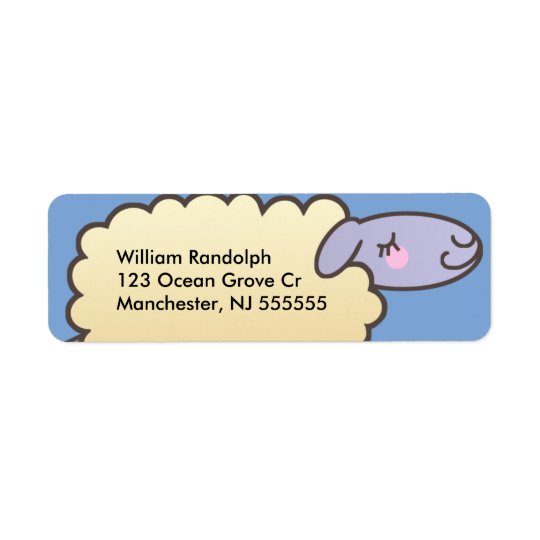 Kids Cute Sheep Return Address Labels