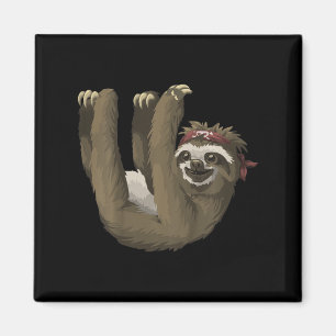 Kids Cute Sloth Retro Sloths Tee Magnet