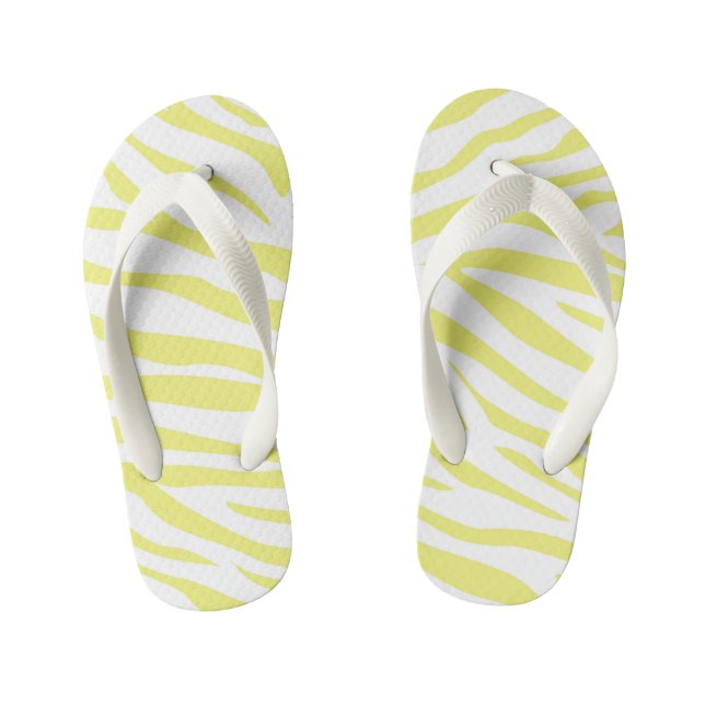 Kids Cute Stylish Zebra Stripe Flip Flops (Footbed)