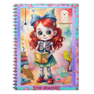 Kids Cute Tarot The Reader Spiral Photo Notebook