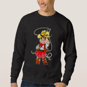 Kids Cute Western Cow Girl Tee Cool Farm Country S
