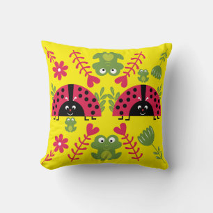 Kids Cute Whimsical ladybug Cushion