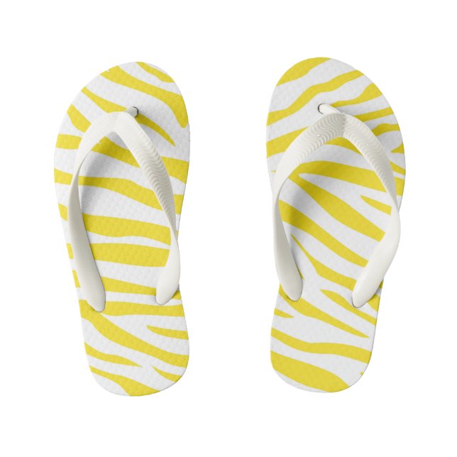 Kids Cute Zebra Stripe Flip Flops (Footbed)