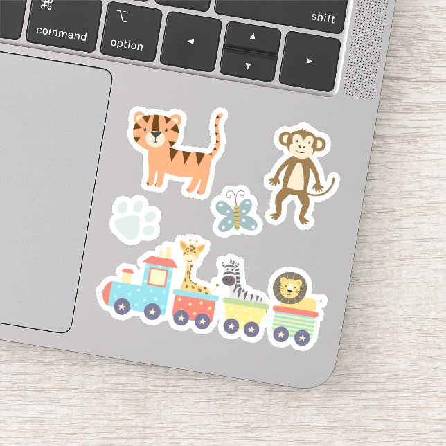 Kids Cute Zoo Animals in Train (Detail)