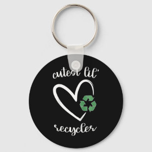 Kids Cutest Lil Recycler Cute Girls Earth Day With Key Ring