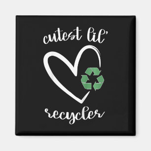 Kids Cutest Lil Recycler Cute Girls Earth Day With Magnet
