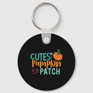 Kids Cutest Pumpkin In The Patch Fun Fall Autumn S Key Ring