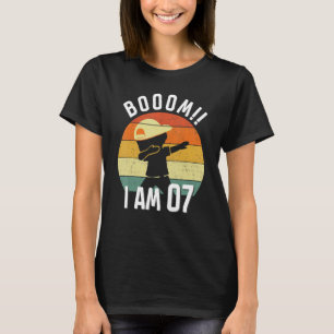 Kids Dabbing Birthday 7 Years Old Outfit Boys Boom T-Shirt