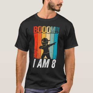Kids Dabbing Birthday 8 Years Old Birthday Outfit T-Shirt