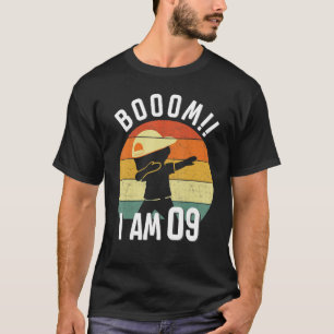 Kids Dabbing Birthday 9 Years Old Outfit Boys Boom T-Shirt