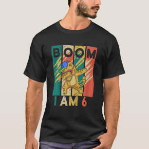 Kids Dabbing Cat 6 Years Old Happy 6th Birthday Bo T-Shirt