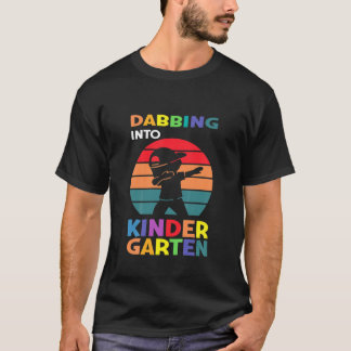 Kids Dabbing Into Kindergarten Preschool Dab Dude T-Shirt