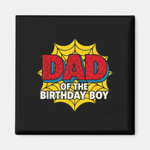 Kids Dad Of The Birthday Boy Spider Theme Party Ma Magnet
