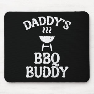 Kids Daddys Bbq Buddy Cute Barbecue Family Match B Mouse Pad