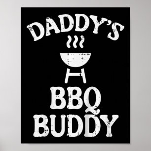 Kids Daddys Bbq Buddy Cute Barbecue Family Match B Poster