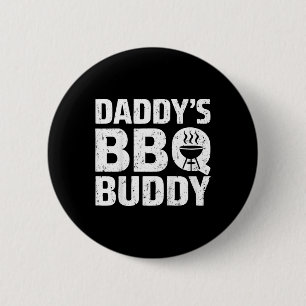 Kids Daddy's Bbq Buddy Shirt Young Boy Girl Funny  6 Cm Round Badge