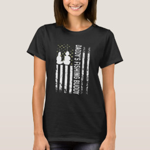 Kids Daddy's Fishing Buddy Fishing Young Fisherma T-Shirt