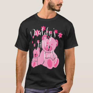 Kids Daddys Little Fatty Cute Pink Bears Father Da T-Shirt