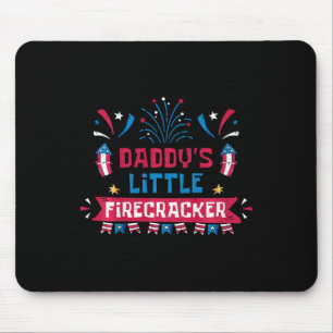 Kids Daddys Little Firecracker Independence Day Fi Mouse Pad