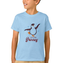 Kids Dancing Penguin T-Shirt | “Let’s Get Groovy” 