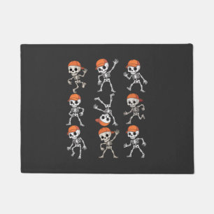 Kids Dancing Skeleton Halloween Doormat