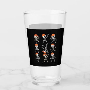 Kids Dancing Skeleton Halloween Glass
