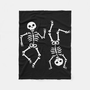 Kids Dancing Skeletons Halloween Shirt For Boy Gir Fleece Blanket