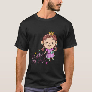 Kids Daughter Daddys Princess Girl First Father's  T-Shirt
