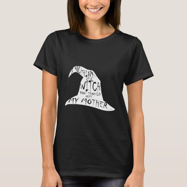 Kids Daughter To Mother Salem Witch Basic Gothic C T-Shirt (Front)