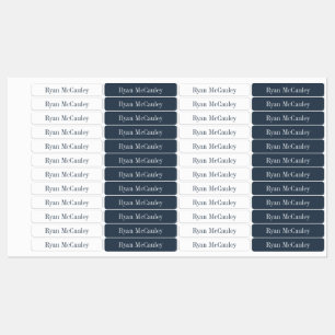 Kids Daycare School Waterproof Labels Blue