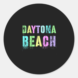 Kids daytona beach family vacation surf trip classic round sticker