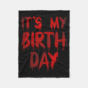 Kids December Funny Birthday Quote Horror Movie Fleece Blanket