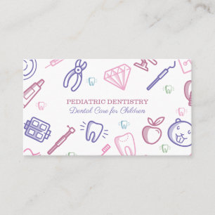Kids Dental Checkup Reminder Business Card
