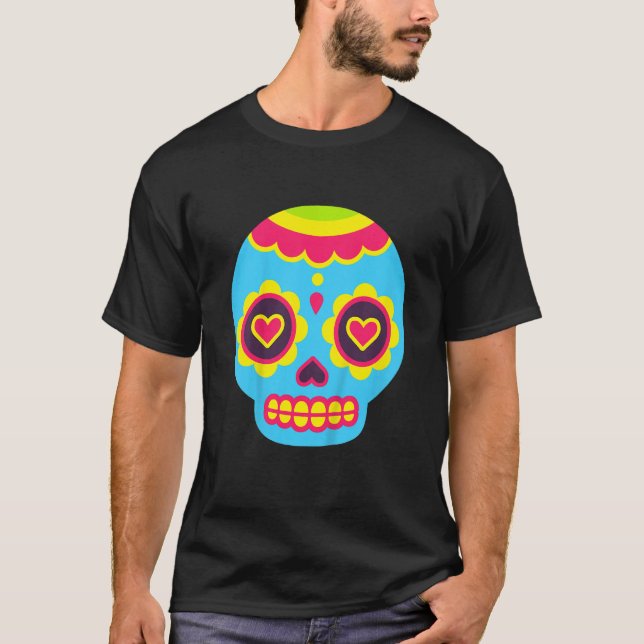Kids Dia De Los Muertos Costume Baby Sugar Skull C T-Shirt (Front)