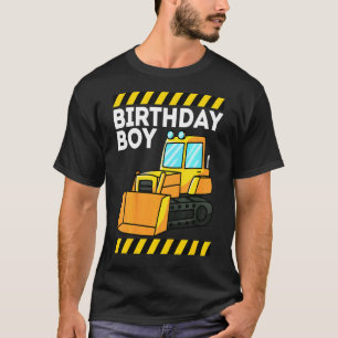 Kids Digger Construction Site Caution 1st 2nd Or 3 T-Shirt