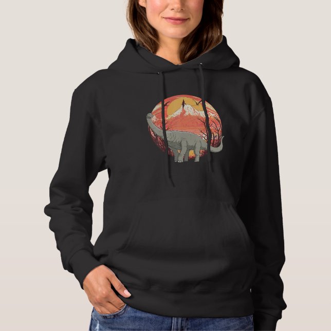 Kids Dino Dinosaur Brachiosaurus Hoodie (Front)