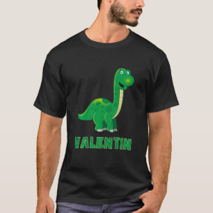 Kids Dino dinosaur name valentine   T-Shirt