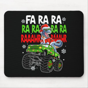 Kids Dino Fa Ra Ra Rawr Dinosaur Monster Truck Chr Mouse Pad