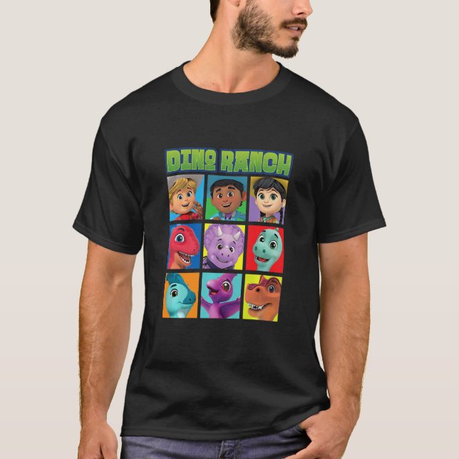 Kids Dino Ranch Pre Westoric Ranchers Jon Miguel M T-Shirt (Front)
