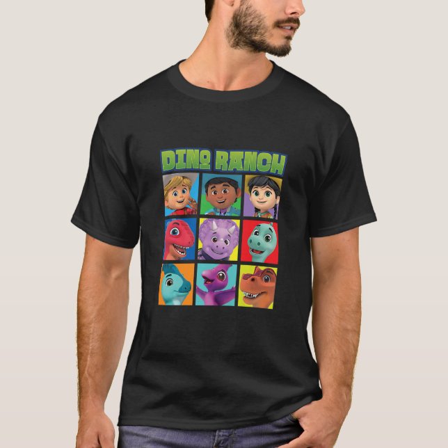 Kids Dino Ranch Pre Westoric Ranchers Jon Miguel M T-Shirt (Front)