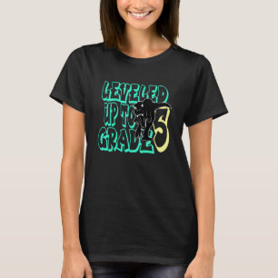 Kids Dinos Last Day Of Back To School Levelled Up  T-Shirt