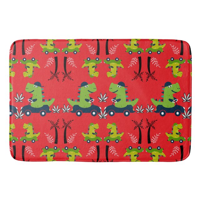 Kids Dinosaur Accessory Bath Mat (Front)