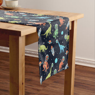 Kids Dinosaur Astronaut Pattern Medium Table Runner