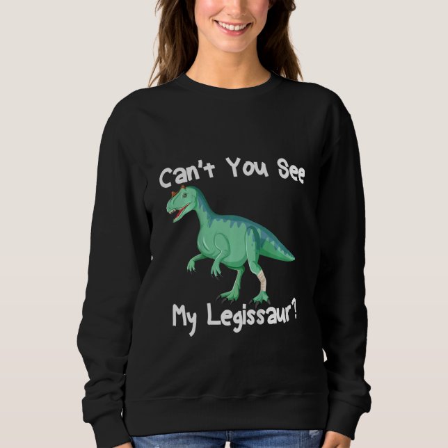 Kids Dinosaur Broken Leg Get Well Soon For Boys Le Sweatshirt (Front)