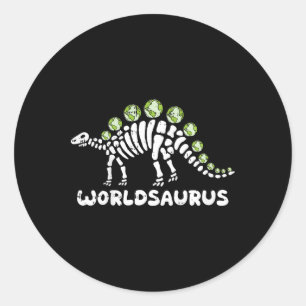 Kids Dinosaur Earth Day Environmental Nature Toddl Classic Round Sticker